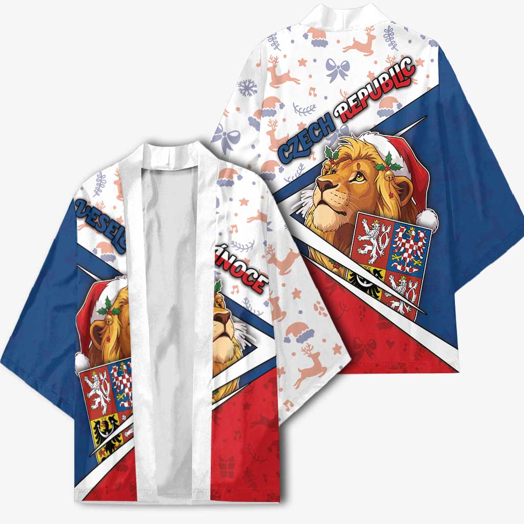 Czech Republic Christmas Kimono The Lion With Coat Of Arms - Wonder Print Shop