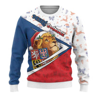 Czech Republic Christmas Ugly Christmas Sweater The Lion With Coat Of Arms - Wonder Print Shop