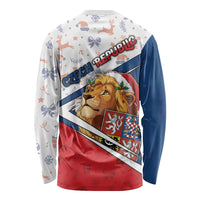 Czech Republic Christmas Long Sleeve Shirt The Lion With Coat Of Arms - Wonder Print Shop