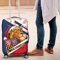 Czech Republic Christmas Luggage Cover The Lion With Coat Of Arms - Wonder Print Shop