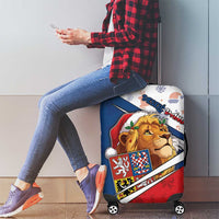 Czech Republic Christmas Luggage Cover The Lion With Coat Of Arms - Wonder Print Shop
