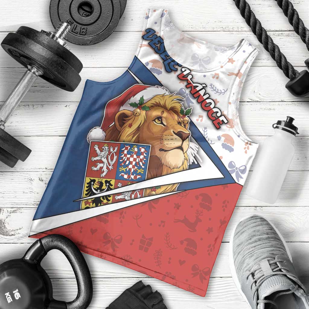 Czech Republic Christmas Men Tank Top The Lion With Coat Of Arms - Wonder Print Shop