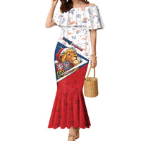 Czech Republic Christmas Mermaid Dress The Lion With Coat Of Arms - Wonder Print Shop