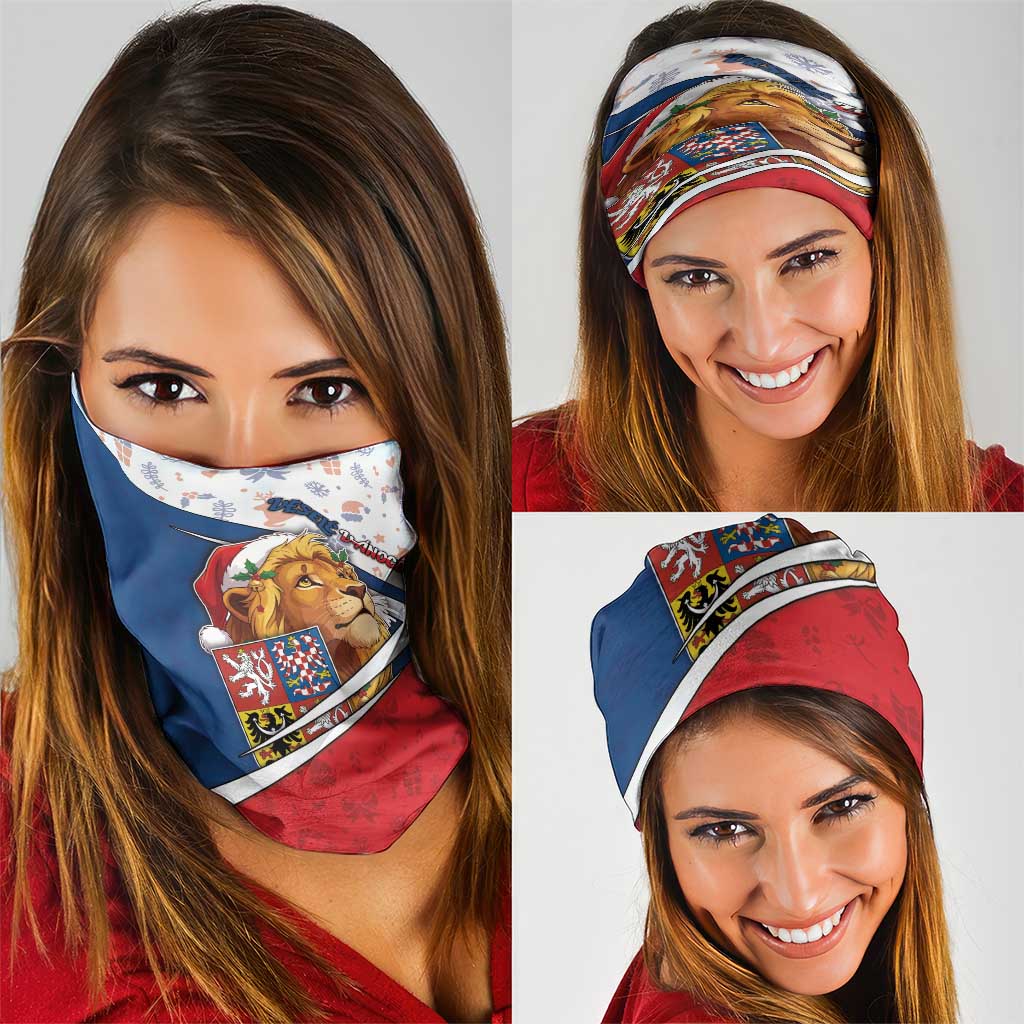 Czech Republic Christmas Neck Gaiter The Lion With Coat Of Arms - Wonder Print Shop