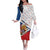 Czech Republic Christmas Off The Shoulder Long Sleeve Dress The Lion With Coat Of Arms - Wonder Print Shop