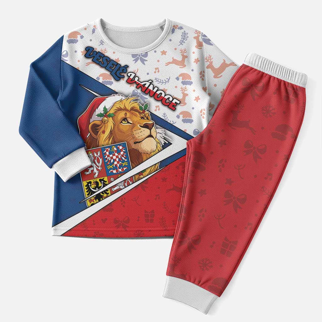 Czech Republic Christmas Pajama Set The Lion With Coat Of Arms - Wonder Print Shop