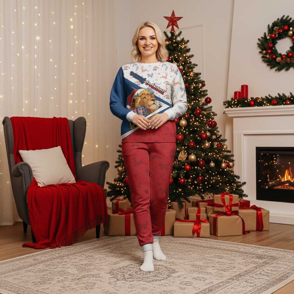 Czech Republic Christmas Pajama Set The Lion With Coat Of Arms - Wonder Print Shop