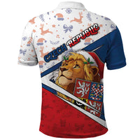 Czech Republic Christmas Polo Shirt The Lion With Coat Of Arms - Wonder Print Shop