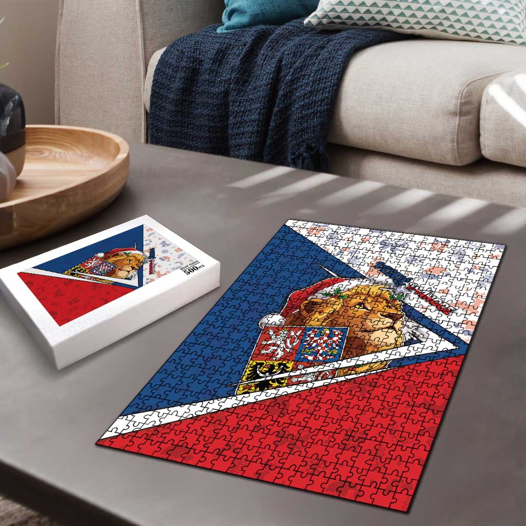 Czech Republic Christmas Puzzle The Lion With Coat Of Arms - Wonder Print Shop