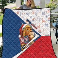 Czech Republic Christmas Quilt The Lion With Coat Of Arms - Wonder Print Shop