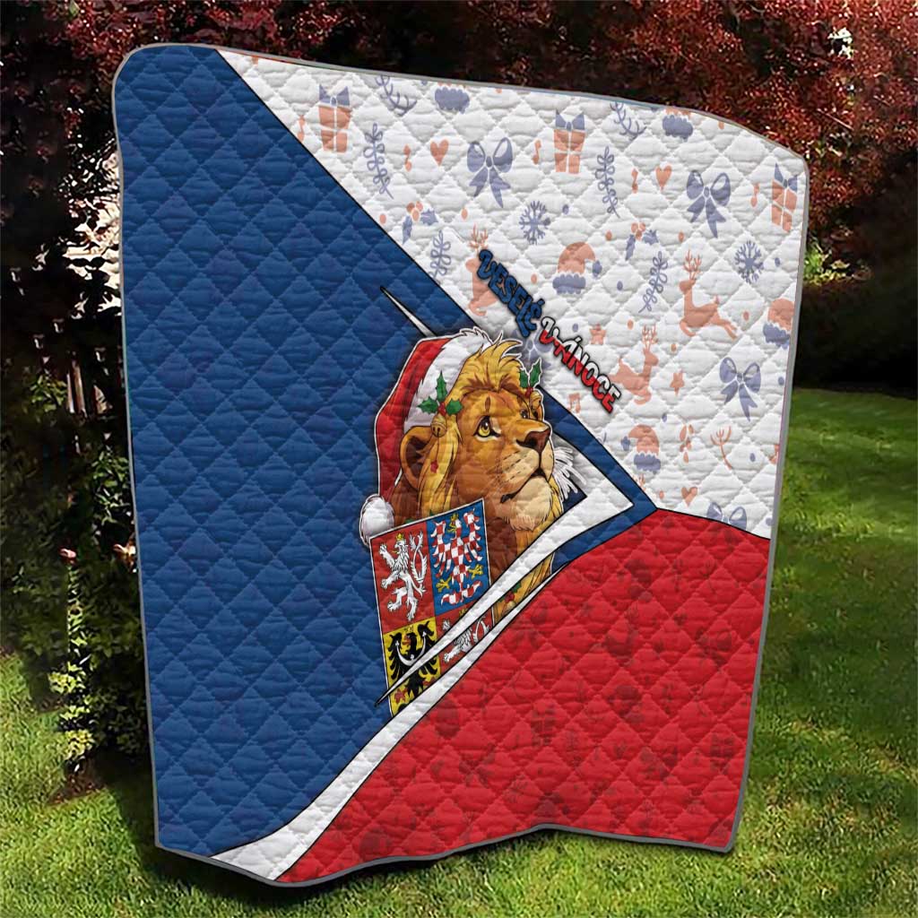 Czech Republic Christmas Quilt The Lion With Coat Of Arms - Wonder Print Shop