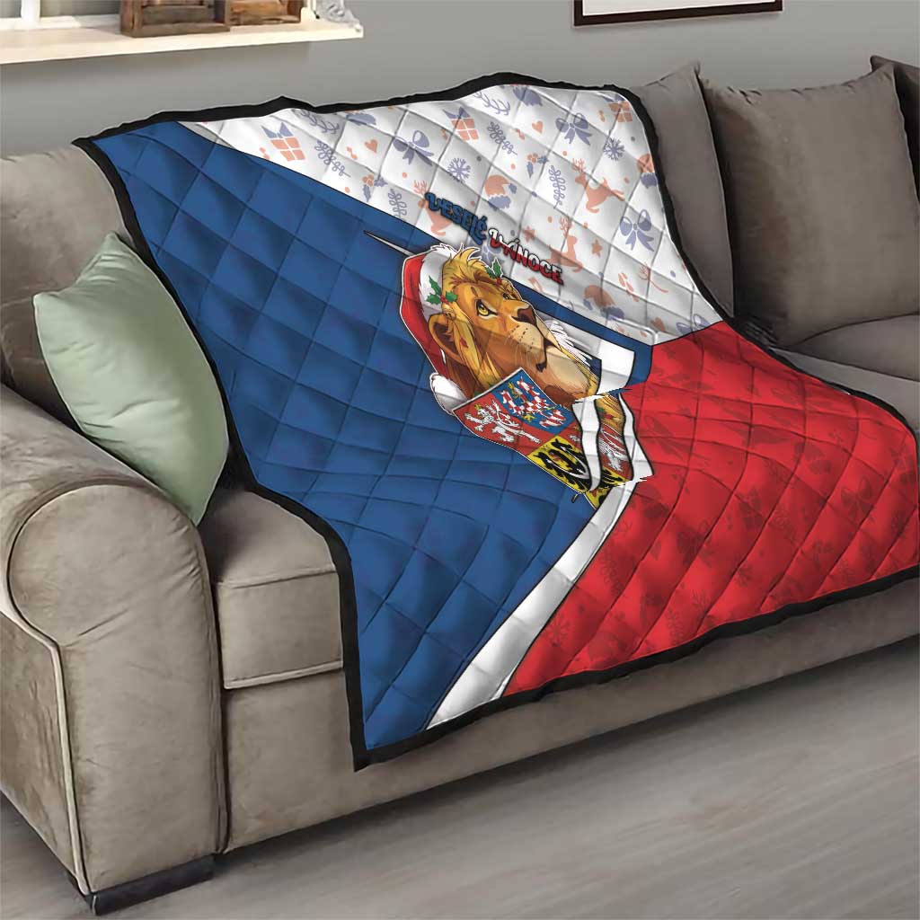 Czech Republic Christmas Quilt The Lion With Coat Of Arms - Wonder Print Shop