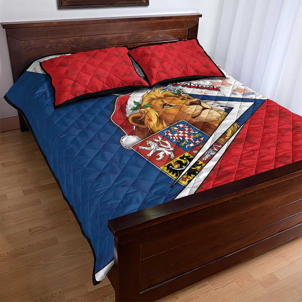 Czech Republic Christmas Quilt Bed Set The Lion With Coat Of Arms - Wonder Print Shop