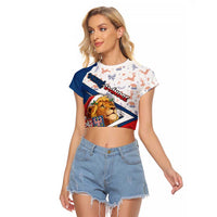 Czech Republic Christmas Raglan Cropped T Shirt The Lion With Coat Of Arms - Wonder Print Shop