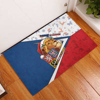 Czech Republic Christmas Rubber Doormat The Lion With Coat Of Arms - Wonder Print Shop