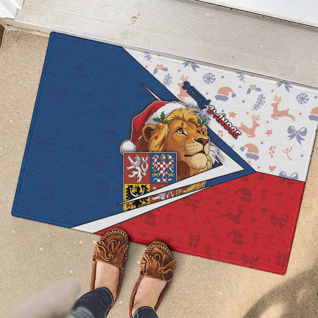 Czech Republic Christmas Rubber Doormat The Lion With Coat Of Arms - Wonder Print Shop