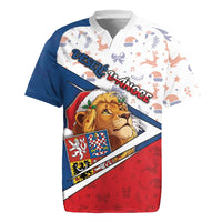 Czech Republic Christmas Rugby Jersey The Lion With Coat Of Arms - Wonder Print Shop