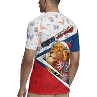 Czech Republic Christmas Rugby Jersey The Lion With Coat Of Arms - Wonder Print Shop