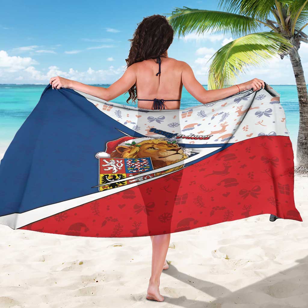 Czech Republic Christmas Sarong The Lion With Coat Of Arms - Wonder Print Shop