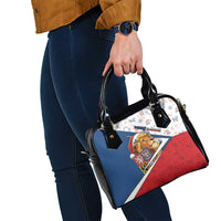 Czech Republic Christmas Shoulder Handbag The Lion With Coat Of Arms - Wonder Print Shop