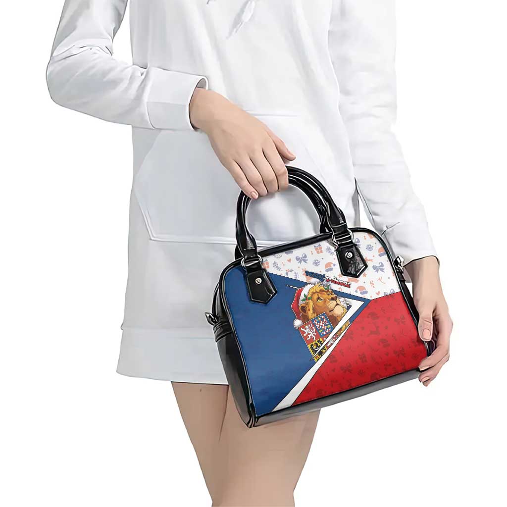 Czech Republic Christmas Shoulder Handbag The Lion With Coat Of Arms - Wonder Print Shop