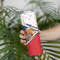 Czech Republic Christmas Skinny Tumbler The Lion With Coat Of Arms - Wonder Print Shop