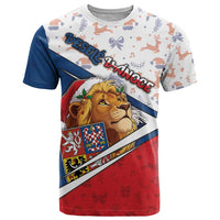 Czech Republic Christmas T Shirt The Lion With Coat Of Arms - Wonder Print Shop