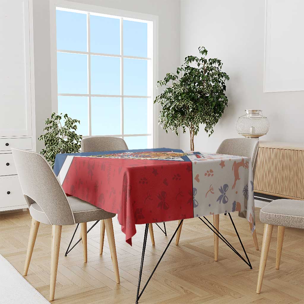 Czech Republic Christmas Tablecloth The Lion With Coat Of Arms - Wonder Print Shop