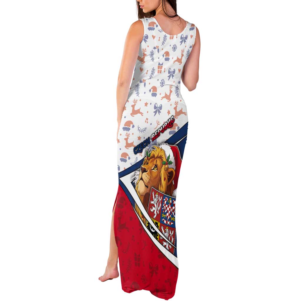 Czech Republic Christmas Tank Maxi Dress The Lion With Coat Of Arms - Wonder Print Shop