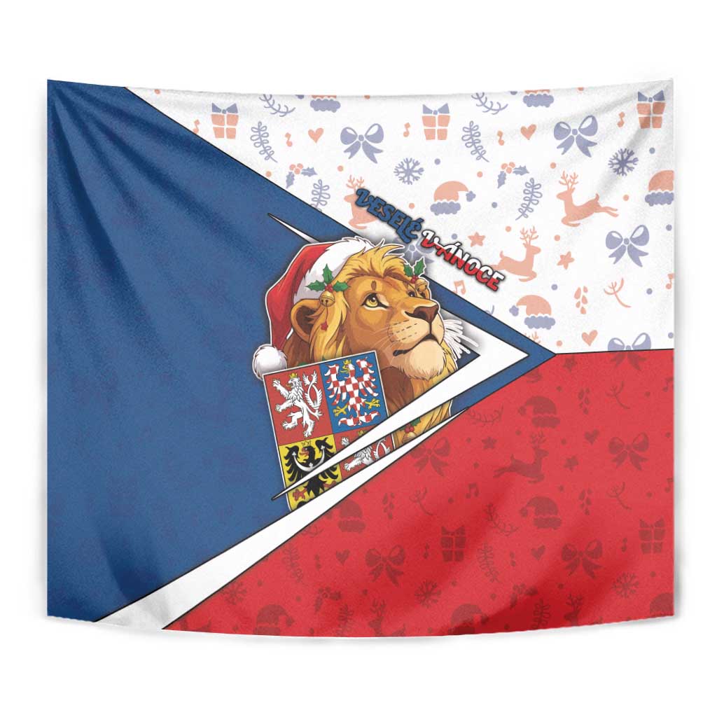 Czech Republic Christmas Tapestry The Lion With Coat Of Arms - Wonder Print Shop
