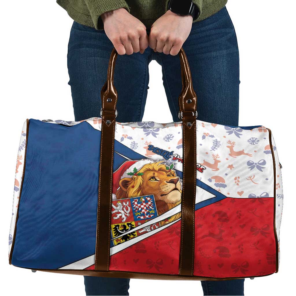 Czech Republic Christmas Travel Bag The Lion With Coat Of Arms - Wonder Print Shop
