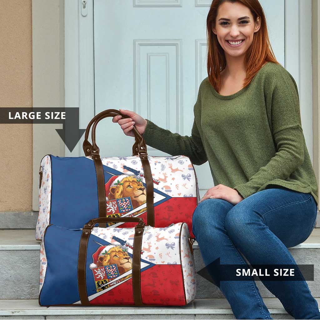 Czech Republic Christmas Travel Bag The Lion With Coat Of Arms - Wonder Print Shop