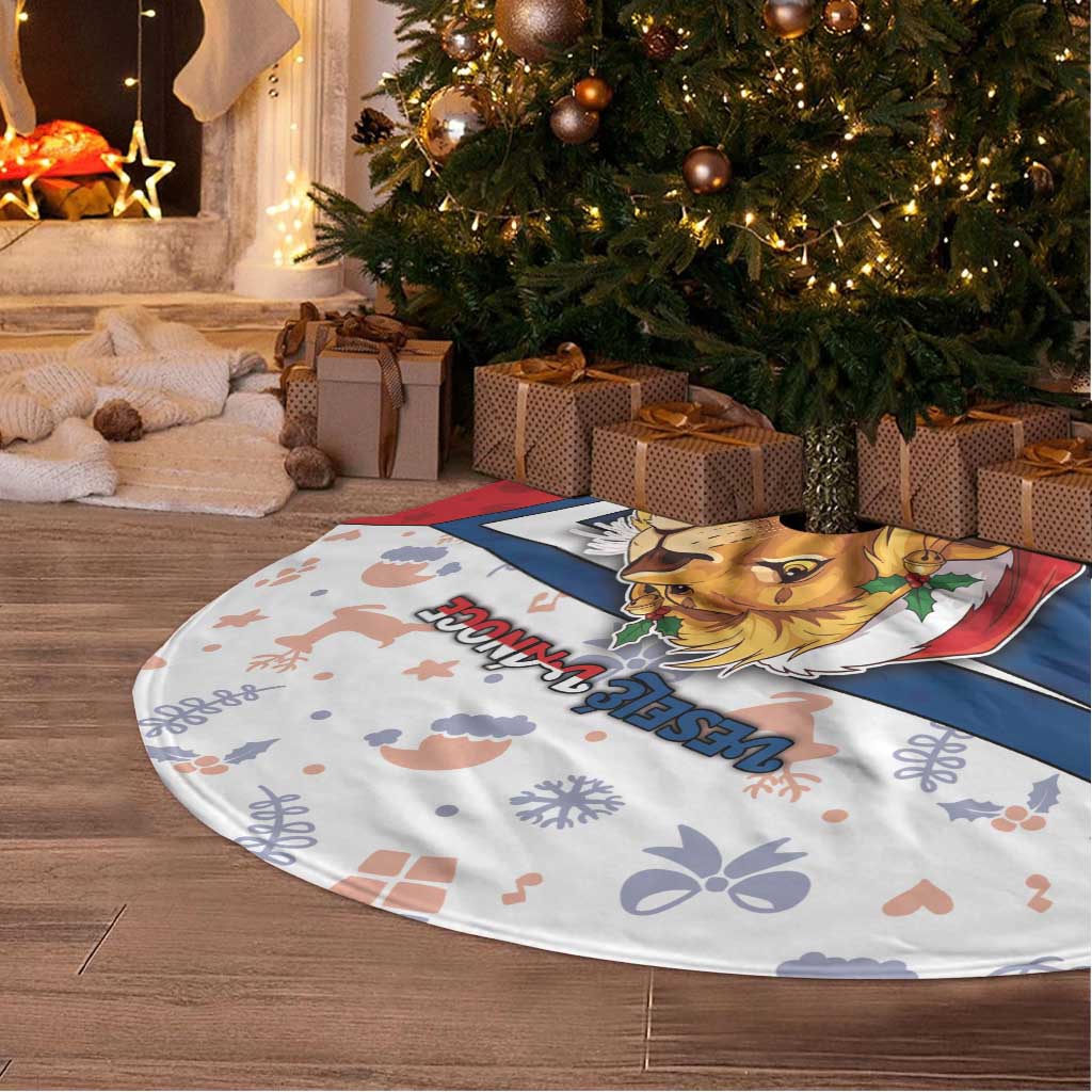 Czech Republic Christmas Tree Skirt The Lion With Coat Of Arms - Wonder Print Shop