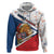 Czech Republic Christmas Zip Hoodie The Lion With Coat Of Arms - Wonder Print Shop