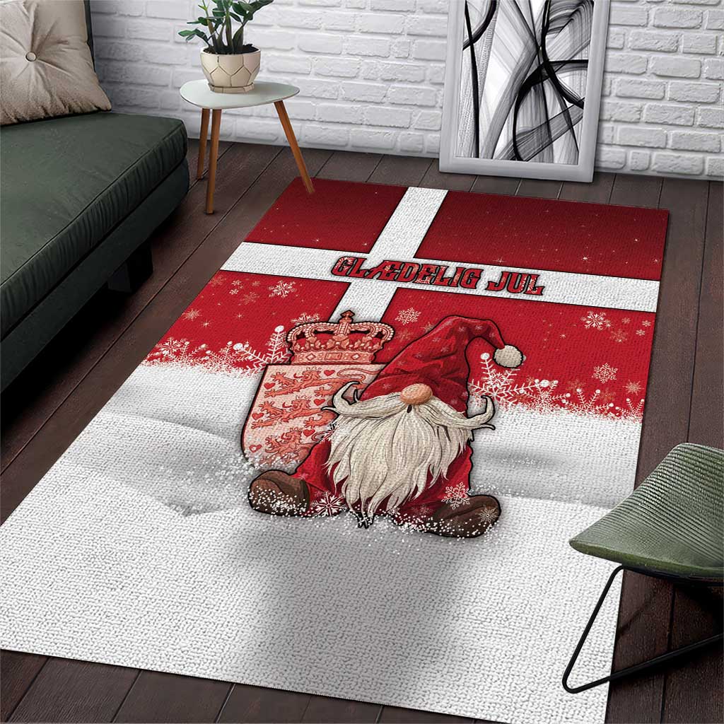 Denmark Christmas Area Rug Nisse Glaedelig Jul - Wonder Print Shop