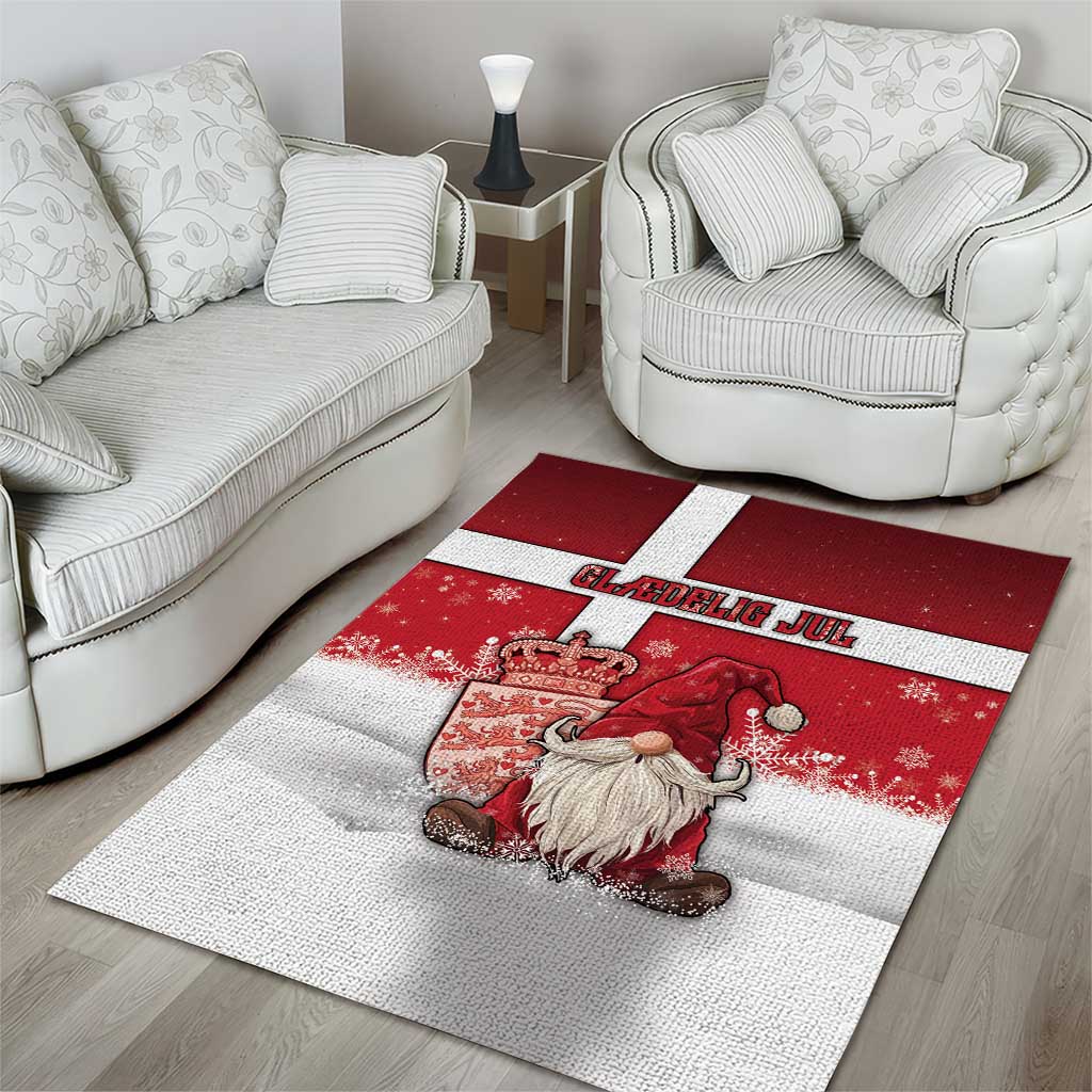 Denmark Christmas Area Rug Nisse Glaedelig Jul - Wonder Print Shop
