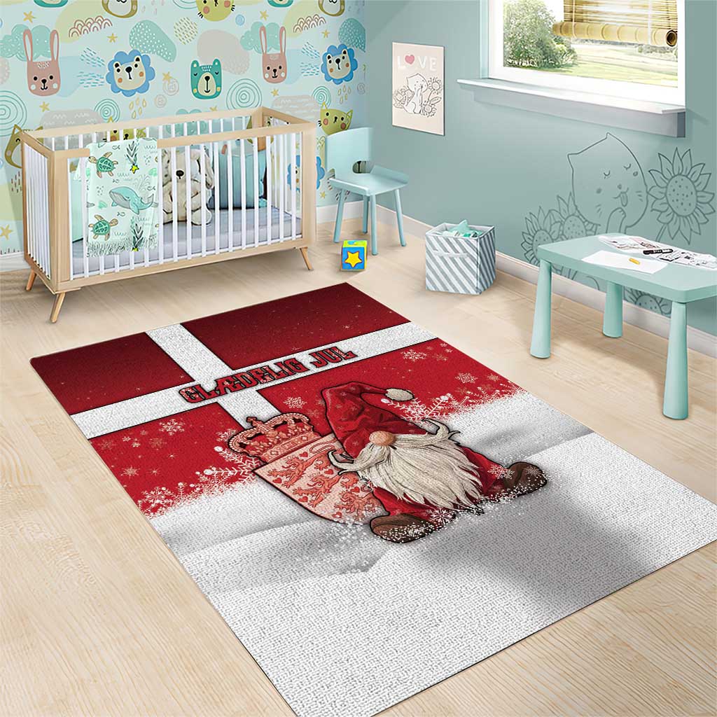 Denmark Christmas Area Rug Nisse Glaedelig Jul - Wonder Print Shop