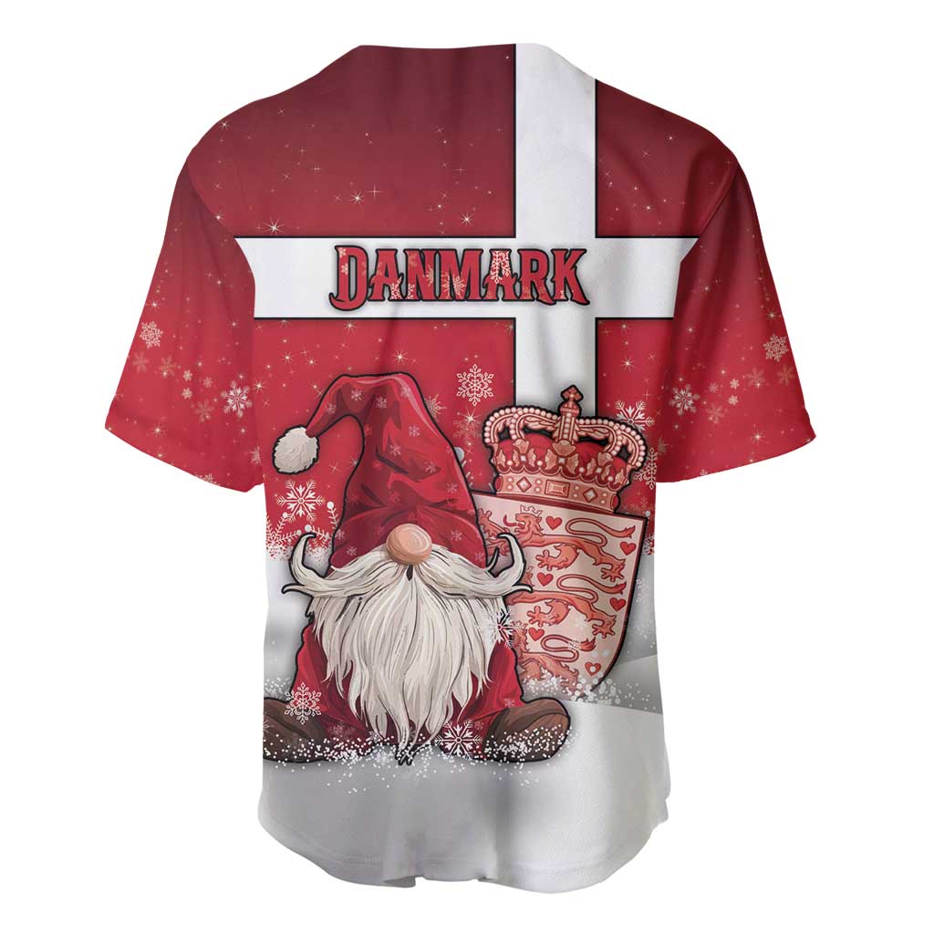 Denmark Christmas Baseball Jersey Nisse Glaedelig Jul - Wonder Print Shop