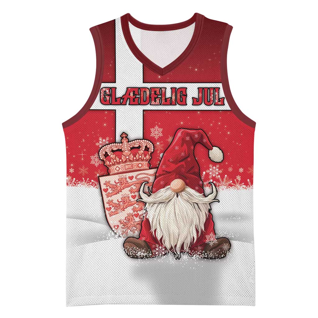 Denmark Christmas Basketball Jersey Nisse Glaedelig Jul - Wonder Print Shop