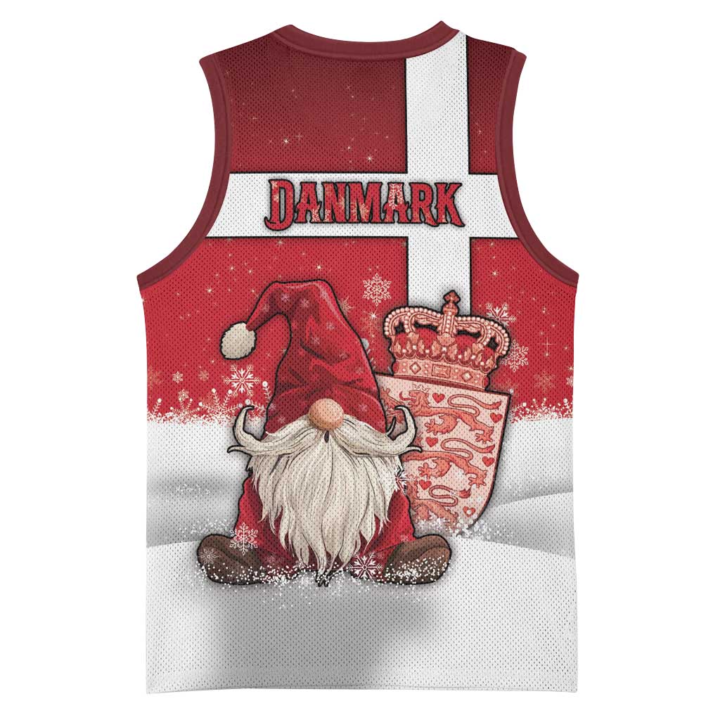 Denmark Christmas Basketball Jersey Nisse Glaedelig Jul - Wonder Print Shop