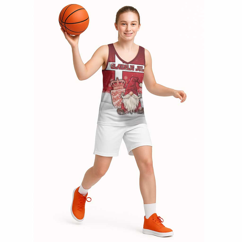Denmark Christmas Basketball Jersey Nisse Glaedelig Jul - Wonder Print Shop