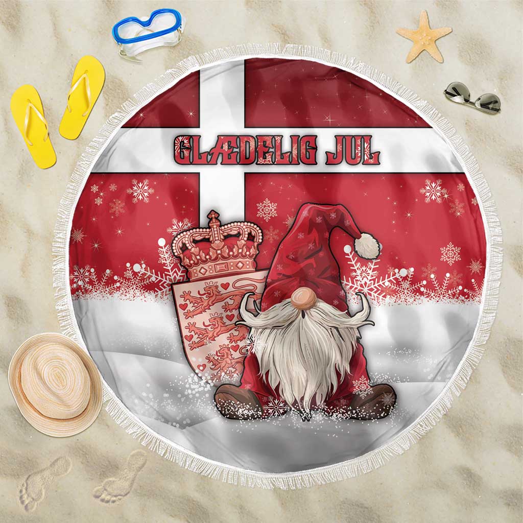 Denmark Christmas Beach Blanket Nisse Glaedelig Jul - Wonder Print Shop