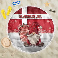 Denmark Christmas Beach Blanket Nisse Glaedelig Jul - Wonder Print Shop