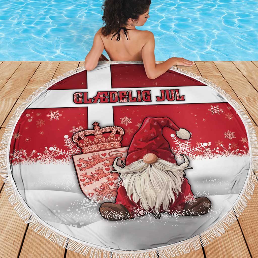 Denmark Christmas Beach Blanket Nisse Glaedelig Jul - Wonder Print Shop