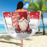 Denmark Christmas Beach Blanket Nisse Glaedelig Jul - Wonder Print Shop