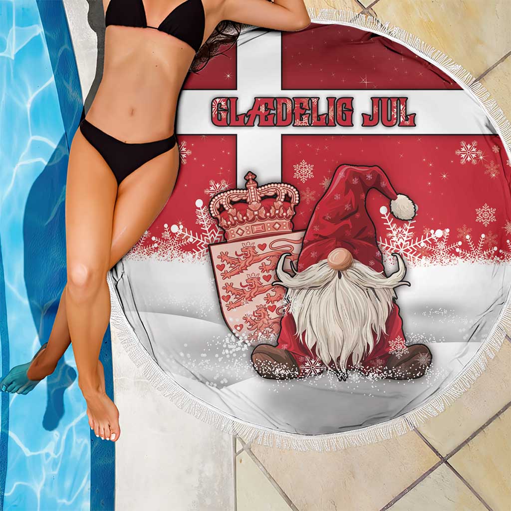 Denmark Christmas Beach Blanket Nisse Glaedelig Jul - Wonder Print Shop