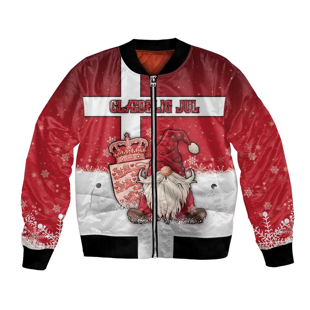 Denmark Christmas Bomber Jacket Nisse Glaedelig Jul - Wonder Print Shop