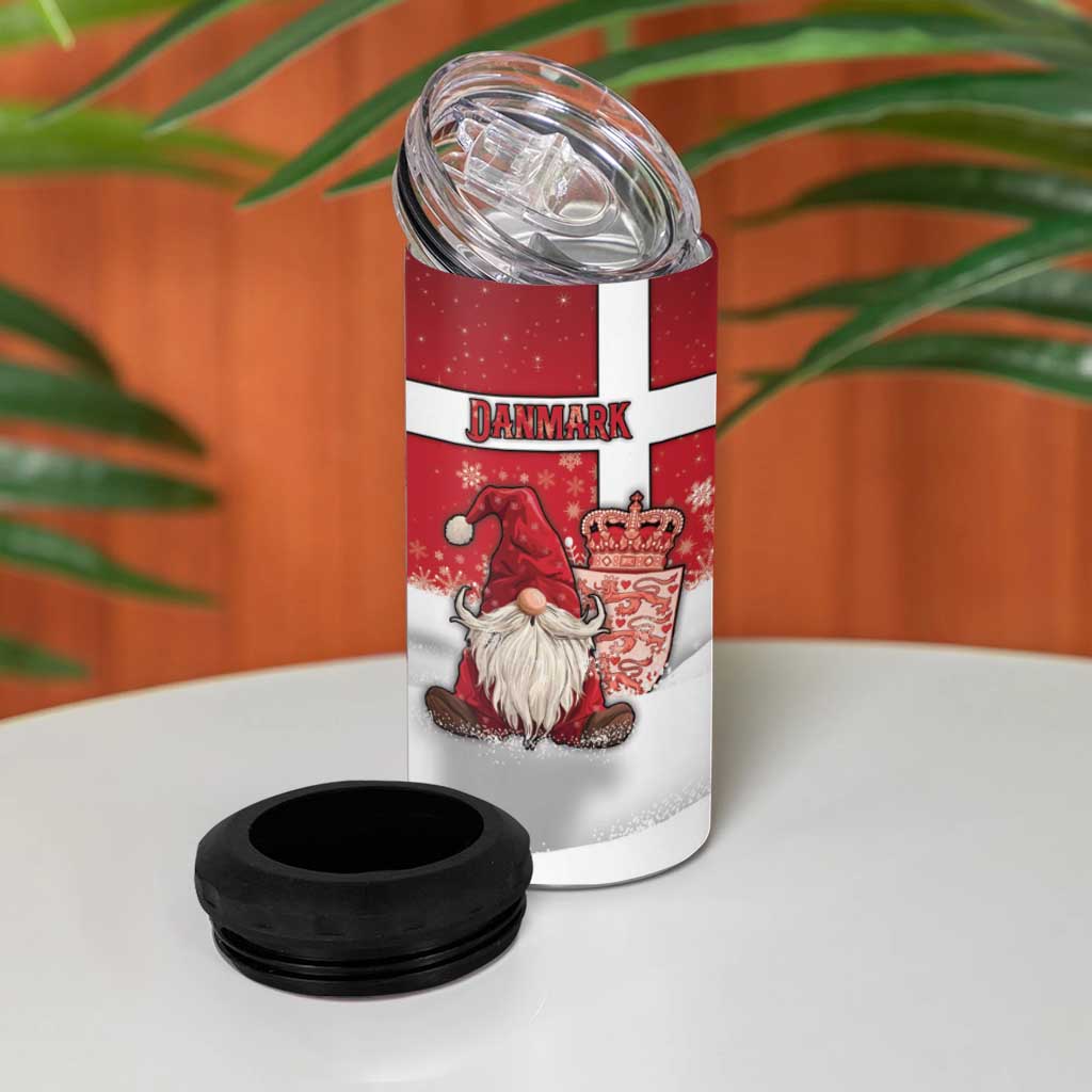 Denmark Christmas 4 in 1 Can Cooler Tumbler Nisse Glaedelig Jul - Wonder Print Shop