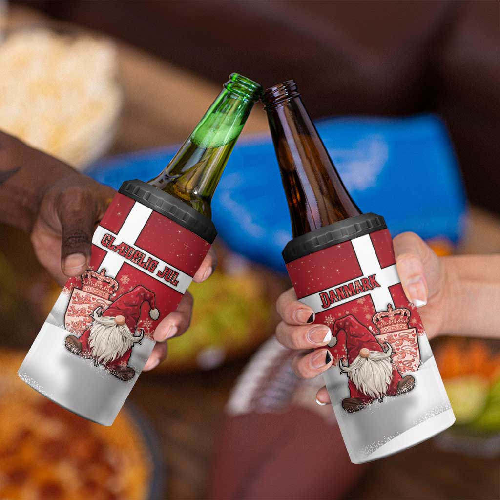 Denmark Christmas 4 in 1 Can Cooler Tumbler Nisse Glaedelig Jul - Wonder Print Shop