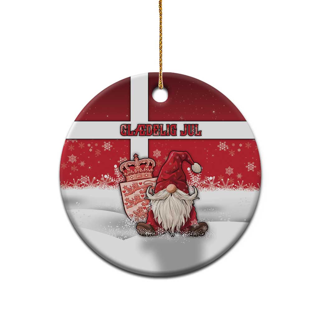 Denmark Christmas Ceramic Ornament Nisse Glaedelig Jul - Wonder Print Shop